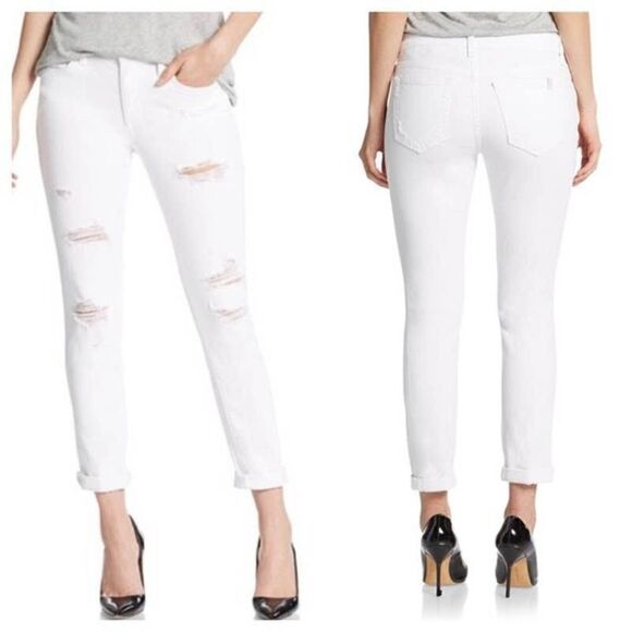 Chic Vintage Joe's Jeans: White Coated High Rise Skinny Ankle Style - Picture 1 of 5